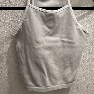 DSG Women's Grey Ribbed Tank Top with built in bra